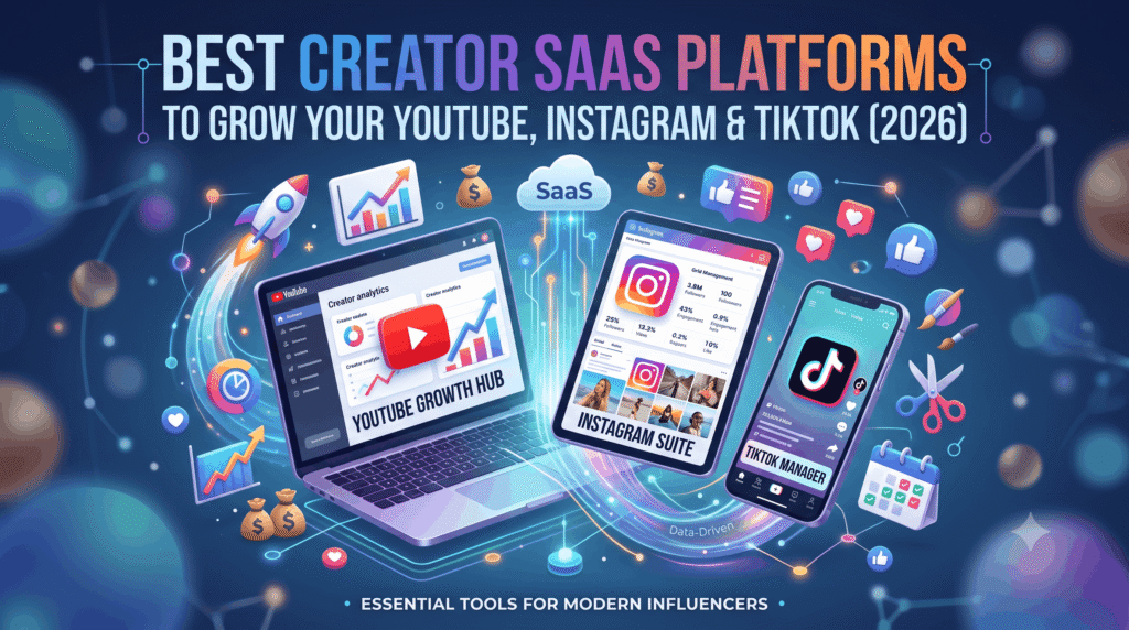 Best Creator SaaS Platforms to Grow Your YouTube, Instagram & TikTok (2026)