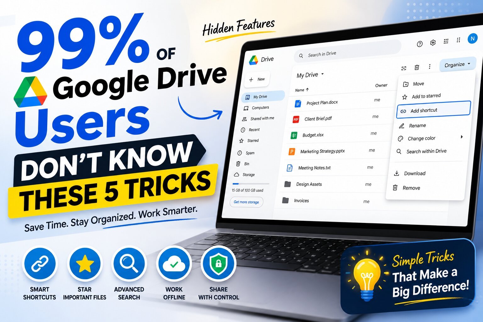 99% of Google Drive Users Don’t Know These 5 Tricks