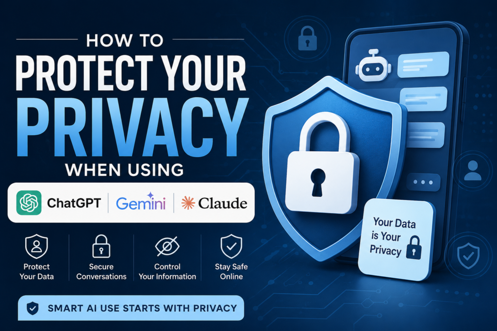 How to Protect Your Privacy When Using ChatGPT, Gemini & Claude (2026 Guide)