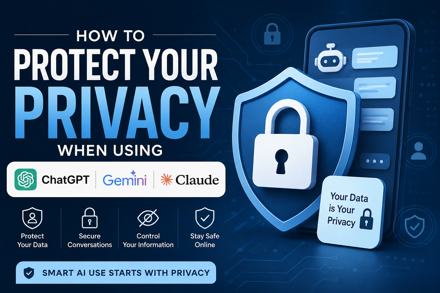 How to Protect Your Privacy When Using ChatGPT, Gemini & Claude (2026 Guide)