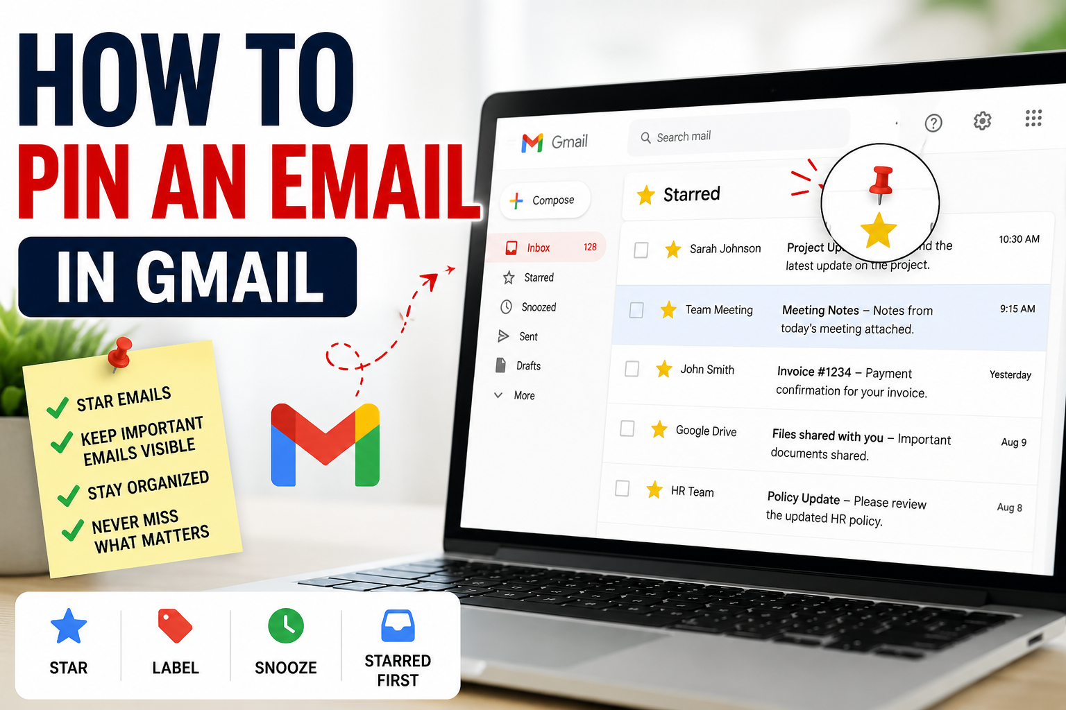 How to Pin an Email in Gmail